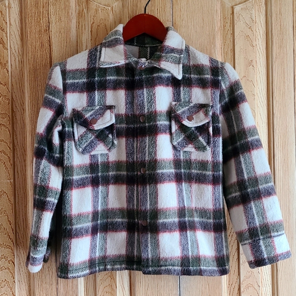 Vintage Wool plaid Shacket